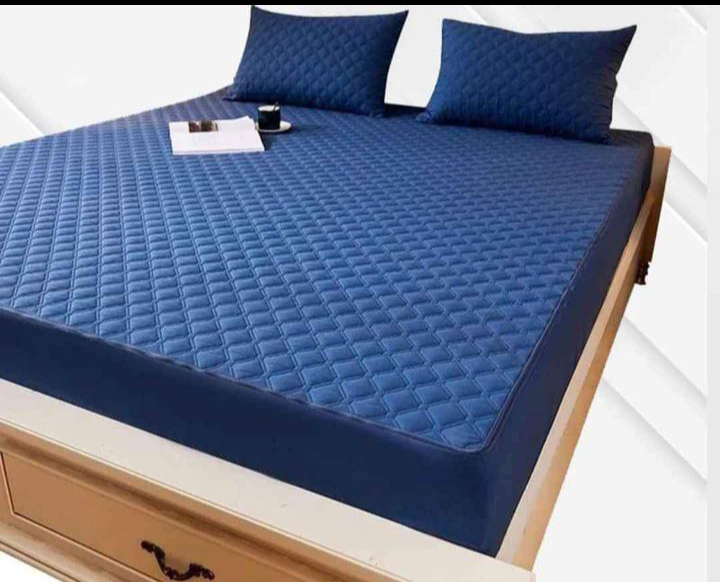 Protector de colchon azul