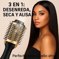 **Cepillo Térmico 3 en 1 para Cabello Rizado, Afro y Voluminoso Alizz 3.0™**