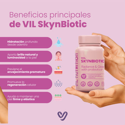 Vitta Vil SkynBiotic™ – El probiótico que ilumina tu piel desde adentro y reestablece el brillo de tu rostro